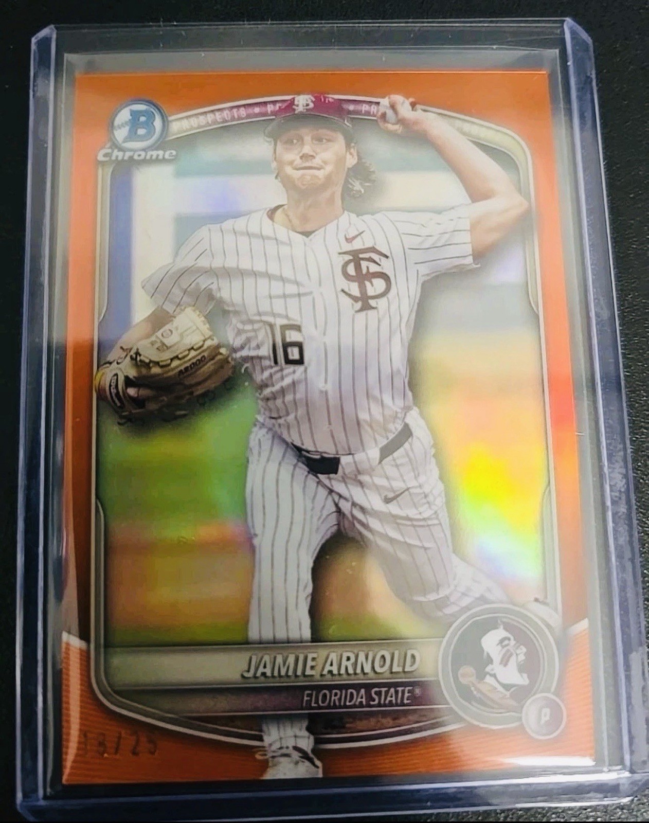 Jamie Arnold 2025 Bowman Draft 1st Bowman BDC-30 College Variation Orange 13/25!