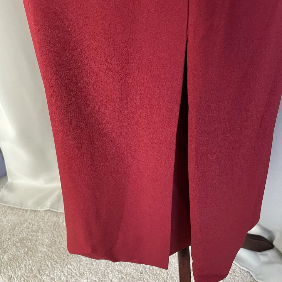 Vestido rojo de vacaciones St. John para mujer nuevo con etiquetas Redwood talla 6 precio de venta sugerido por el fabricante $1295 Foto 4 de 4