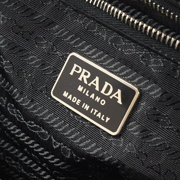 Prada Nylon Leather Shoulder Tote Bag Black Vintage Authentic thumbnail 8
