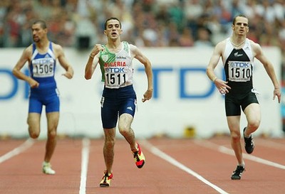 Mohamed Allek of Algeria leads pack in 400m Cerebral Palsy at 9th - Old Photo