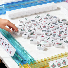 166 White Tiles American Mahjong Set, , 4 Color Racks  Pushers Western Mahjong