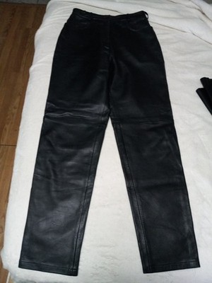 Serrano Women Black Leather Pants Size 8 B3