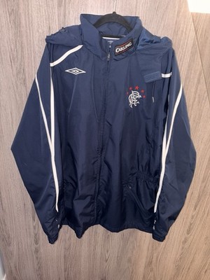Rare Vintage RANGERS FC 2006-08 Umbro Rain Jacket - XL - Carling Sponsor Retro