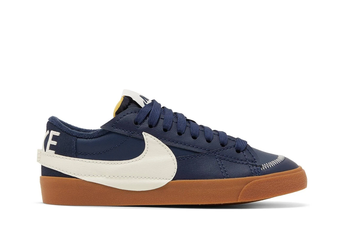 Nike Blazer Low 77 Jumbo Midnight Navy Gum Men's DR9865-400 | eBay