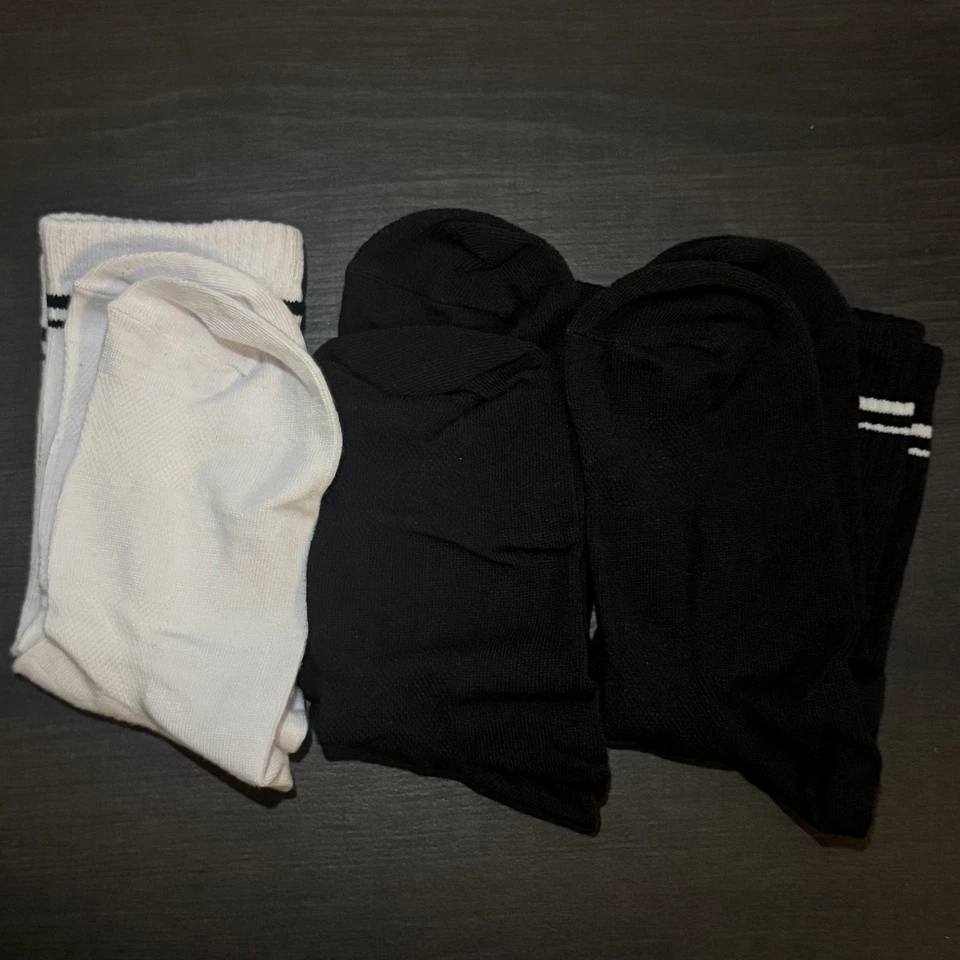 3 PARES CALCETINES RETRO ALO Yoga UNISEX MEDIA TRIPULACIÓN Blancos Foto 3 de 3