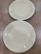 Lot of 2 Homer Laughlin Fiesta Ware Dinner Plates, Fiesta Ivory