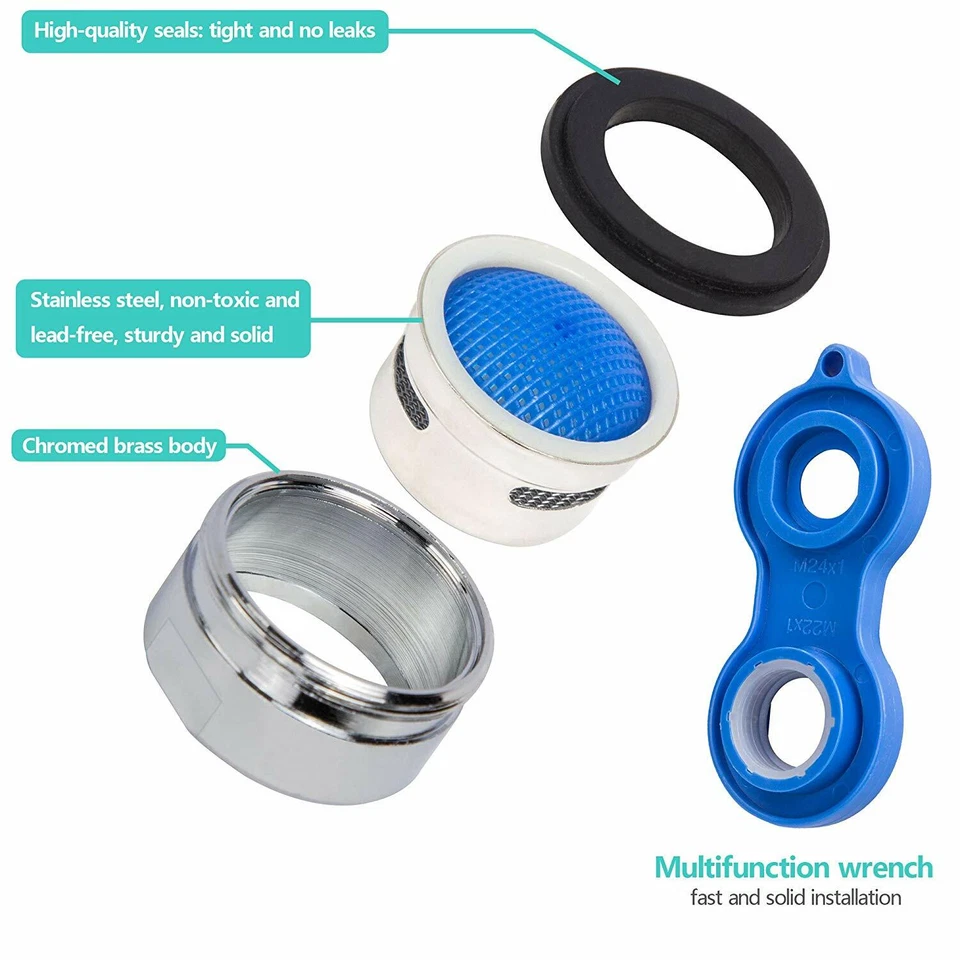 20 Perlator Strahlregler M24 Wasserhahn Sieb Einsatz Mischdüse Perlatoren Wasser - Bild 3 von 4