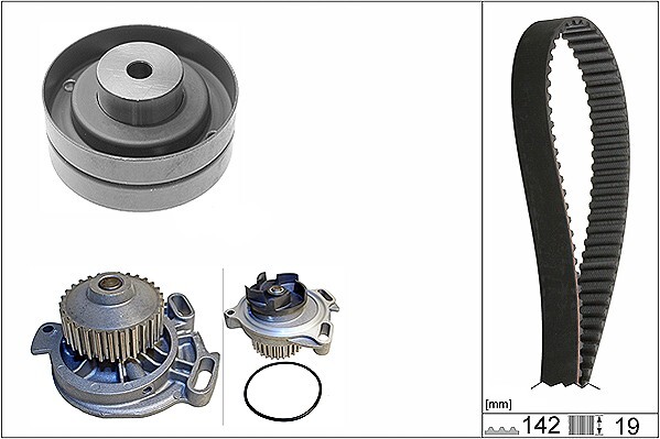 INA 530 0156 30 Wasserpumpe + Zahnriemensatz For Audi-image