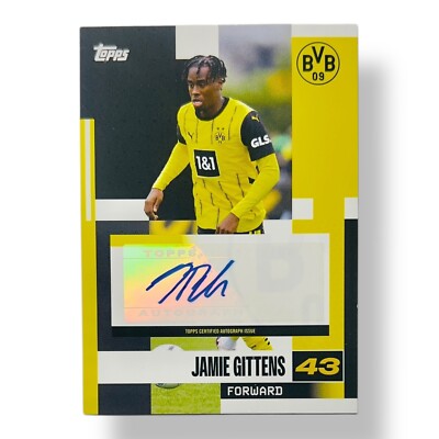 Jamie Bynoe-Gittens Auto Topps Borussia Dortmund Set 2024/25 Autograph BVB