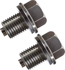 Stainless Steel Engine Oil Drain Plug with Neodymium Magnet M14 x 1.5MM(2 pack)