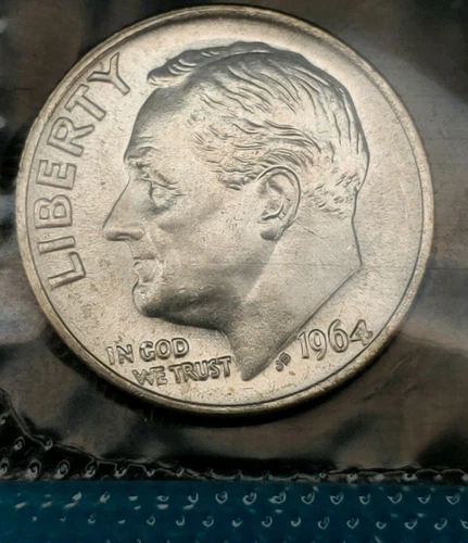 1964-P 10C Roosevelt Dime BU M/S Cello 90% Silver 20lrr0914