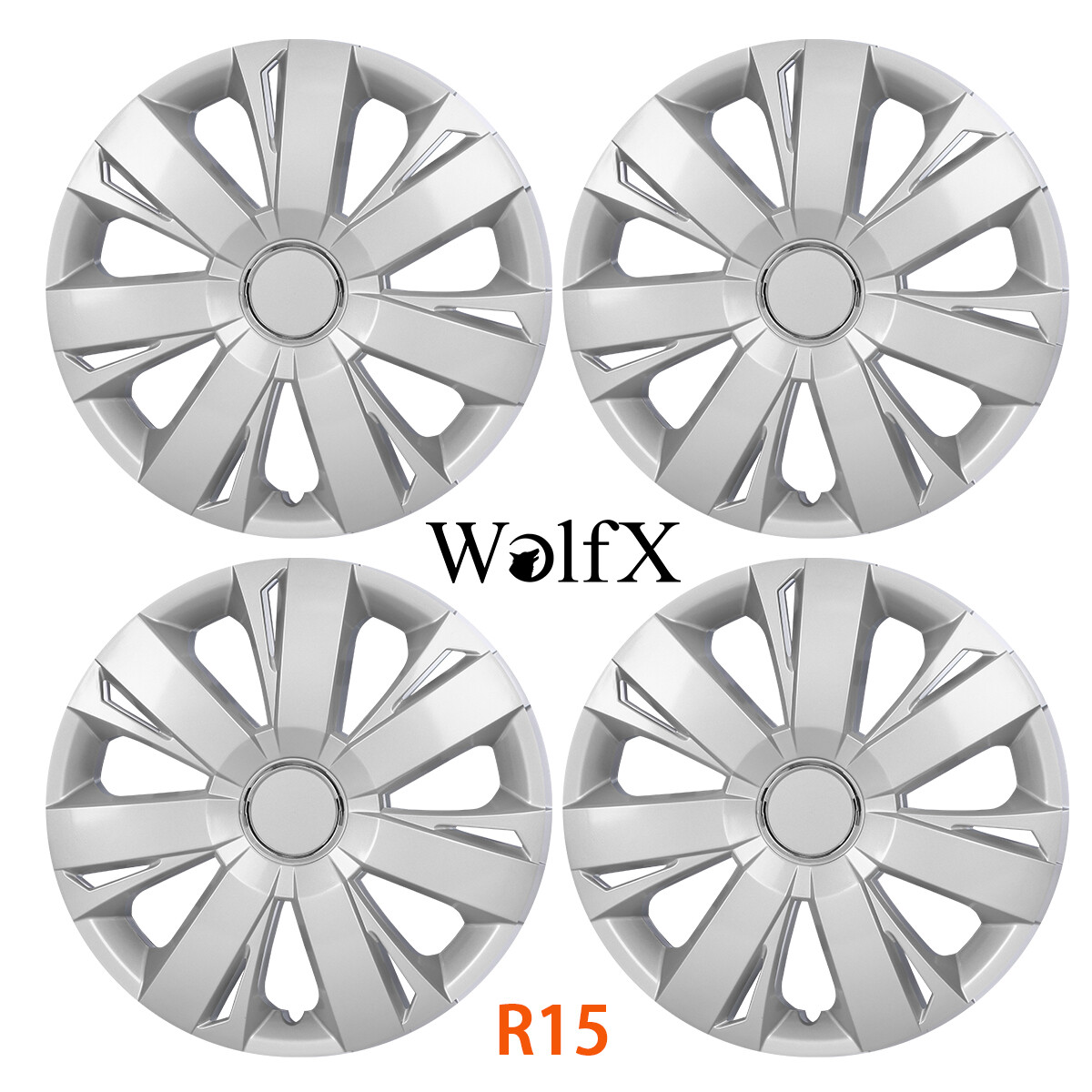 15-Inch Full Rim Snap-On Wheel Covers for Chevrolet Cruze - Set of 4 Hub Caps R15