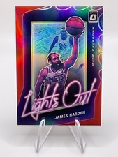 James Harden 2020-21 Donruss Optic Lights Out #1 Red Prizm /99 Nets Sharp!