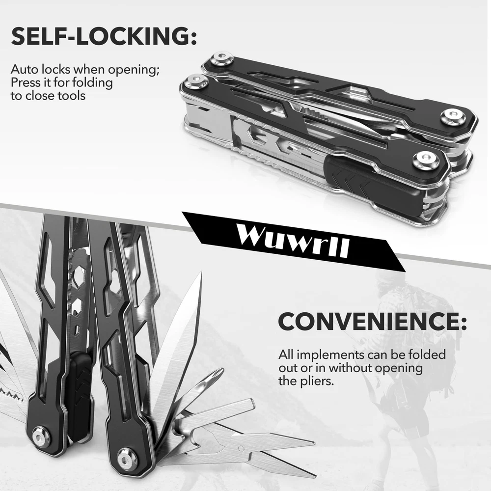Multi-tool 16-in-1 Multitool Plier Folding Pocket Tool Bottle Opener Knife