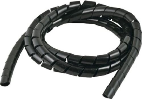 Cable Spiral Wrap Tidy CableOrganiser Wire Binding Black Natural Colours - Picture 3 of 12