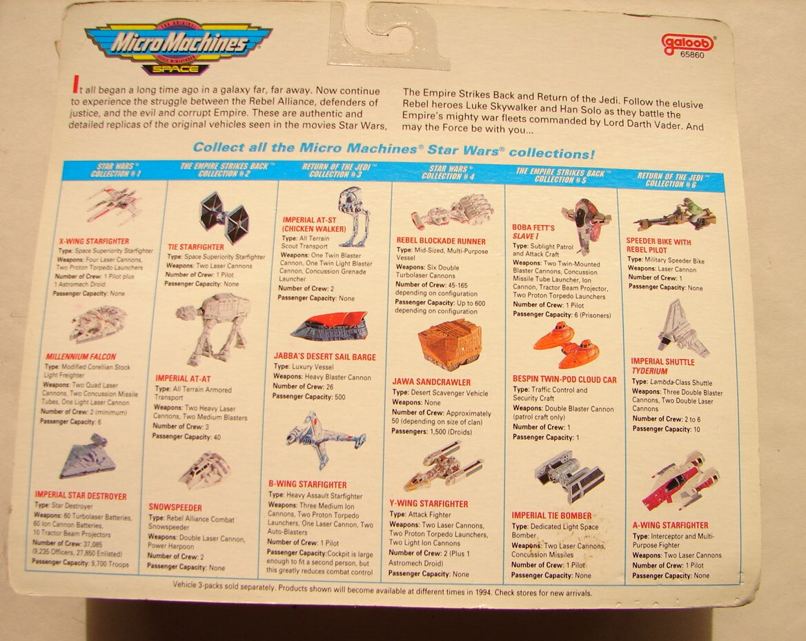 Star Wars Micro Machines Space Collection #1 1994 Galoob