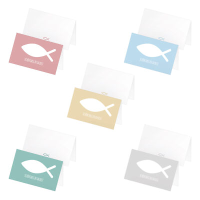 itenga Tischkarten Fisch Kommunion Taufe Konfirmation (Auswahl)