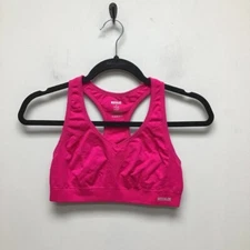 MISSALOE Womens Sports Bra Pink Stretch Racerback Seamless Activewear Top M