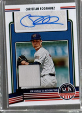 2023 USA Baseball SS 18U National Team Sig Mat #18 Christian Rodriguez Auto