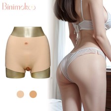 Silicone Pant Realistic Panty Hip Enhancer Shapewear Fake Vagina Crossdresser