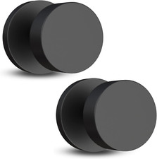 Matte Black Dummy Door Knobs for French Doors - 2 Pack, Heavy Duty Design