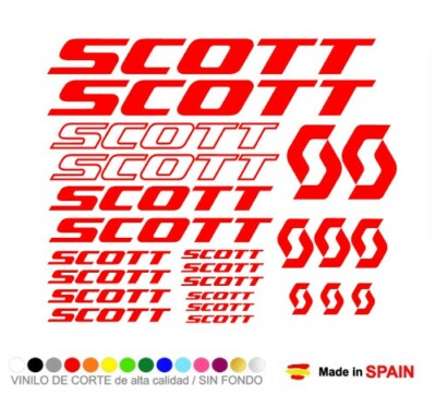 SCOTT Bicycle Frame Protector Decals Orange PVC Vinyl Scott Bike Frame Sticker Set - PVC Protective Decals In Orange (Multiple Sizes) Bike Stickers - Foto 2
