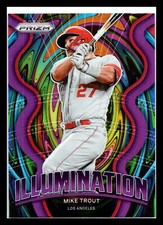 2022 Panini Prizm Mike Trout Angels Purple Prizm Illumination #IL-10 Angels
