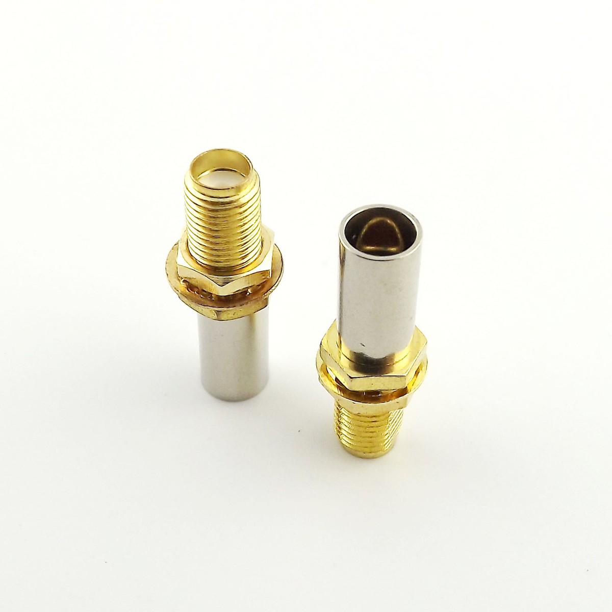 10x SMA Female Jack Bulkhead Crimp Connectors - For RG58, LMR195, RG142, RG400 Cable - RFAlistar