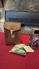 1954 Vintage Bell  Howell Model 252 8mm Movie Camera With Brown Leather Case