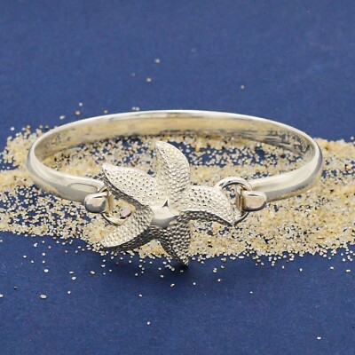Sterling Silver LeStage Starfish Convertible Charm Nautical/Beach Bracelet 5 3/4