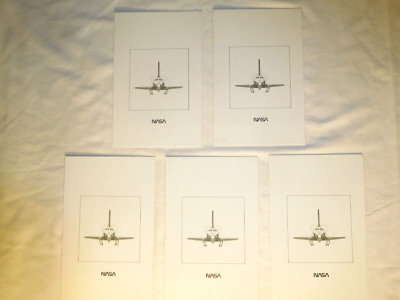 5 Rare Vintage 1984 StS-41-C USA Space Shuttle Landing Invitations w/envelope