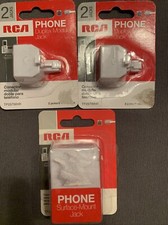 RCA 2-in-1 Modular Phone Adapter TP257WHR  TP266WHR Surface Mount Jack LOT OF 3