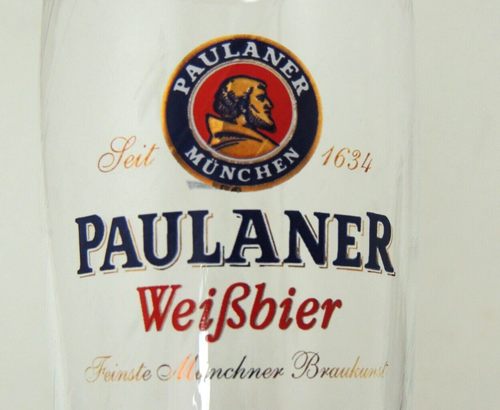 Paulaner München Weissbier Pilsner Glass .3L Germany Shiny Clean! Swirled Design - Picture 2 of 14