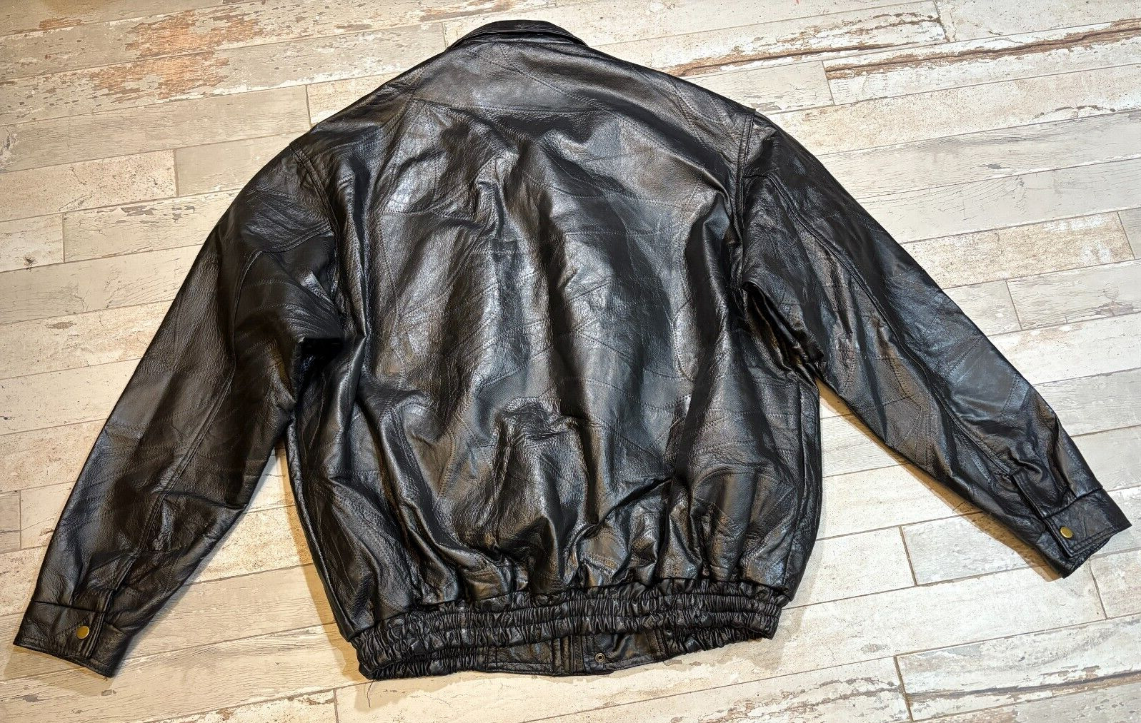 Napoline Leather Outfitters Patchwork Bomber Jack… - image 15