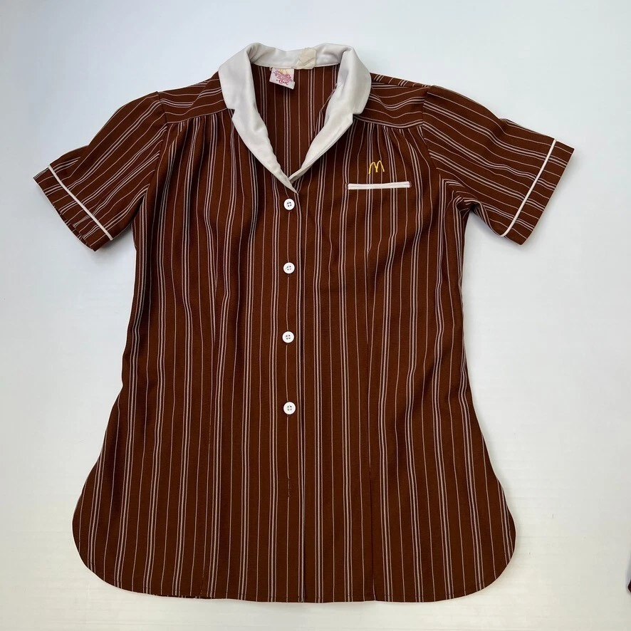 Vintage McDonalds Uniform Women 0 Set Pants Hat Shirt 1983 Costume Crest Core Fa - Image 2 of 4