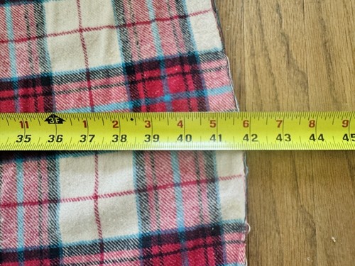 Flannel Fabric 100% Cotton Handloom Plaid Red Blue White 42” Wide By The Yard - Picture 6 of 6