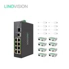 LINOVISION Industrial 8-Port EOC & POE Switch with 8pcs EOC Transmitters