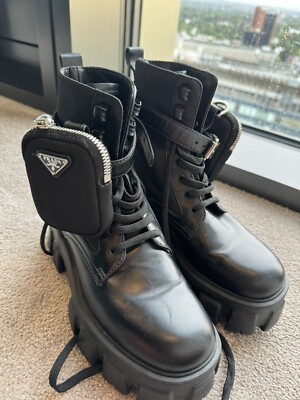 Prada Monolith Bottes Prada Occasion Prada Monolith Womens Ankle