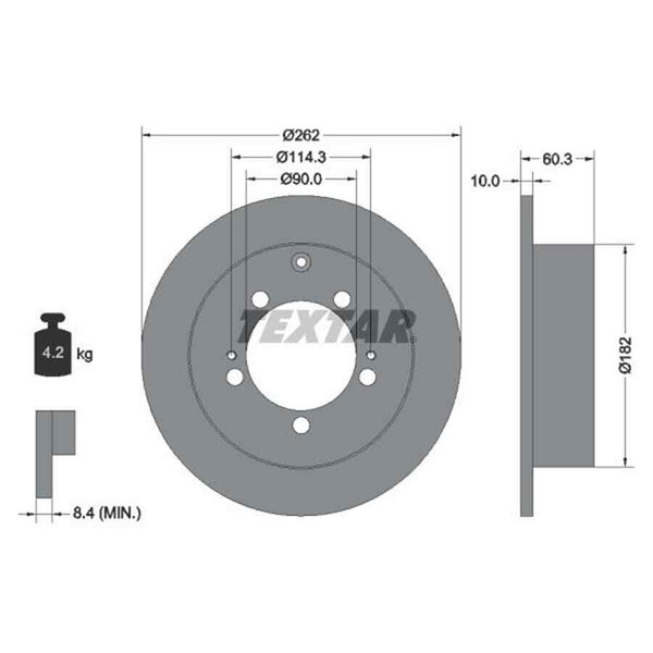 Textar 2X Bremsscheibe 92136103-image