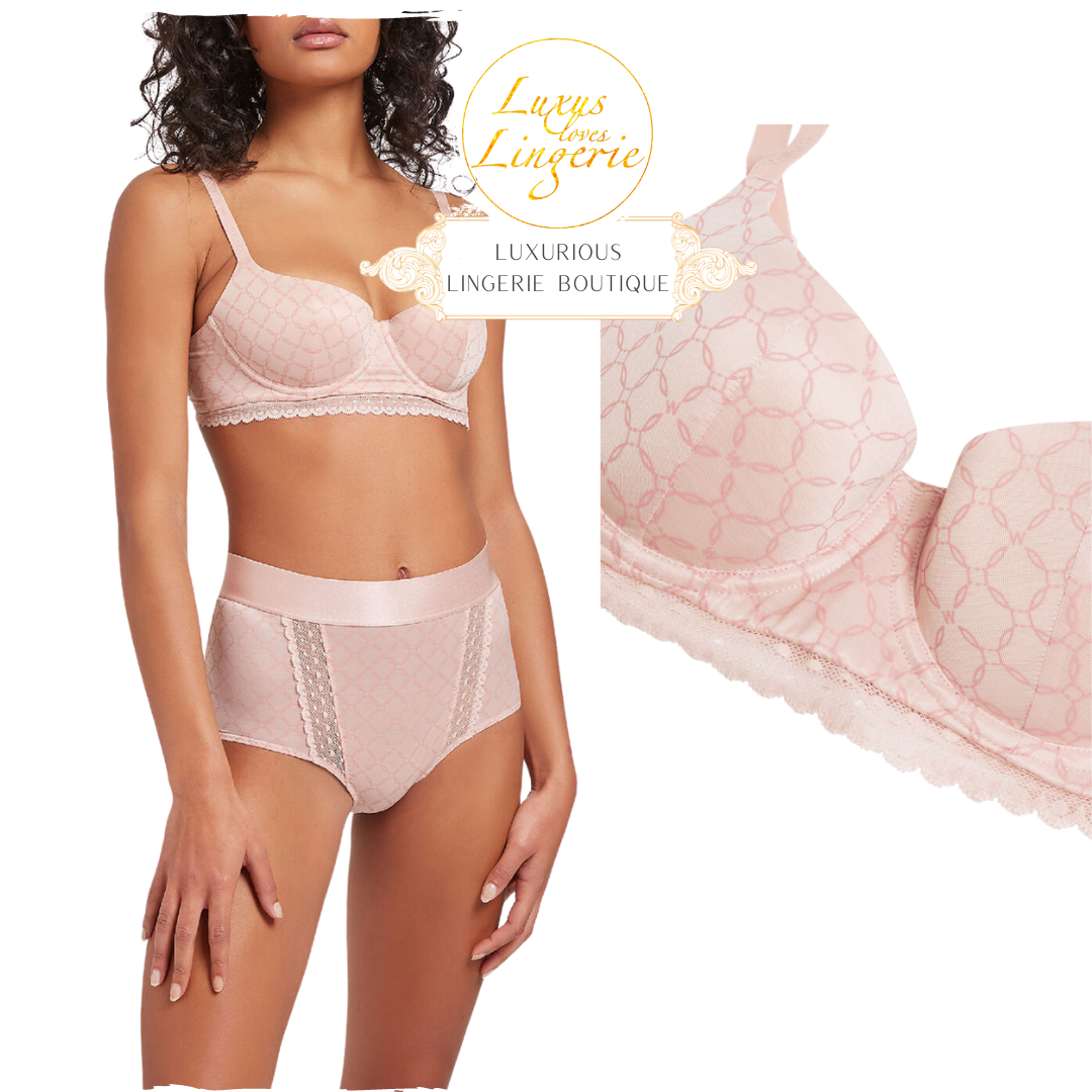 Print Cup Bra by Wolford 80 D Rosepowder Pink Bra with Cups