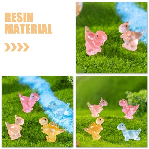 20 Pcs Luminous Dinosaur Mini Figures Resin Statue Miniature Craft - Picture 6 of 12