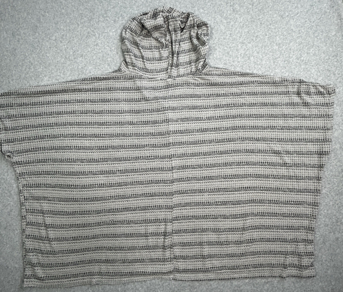 Lane Bryant Poncho Womens 30/32 Gray Waffle Knit Tunic Hood Sweater Dolman Relax - Picture 8 of 11