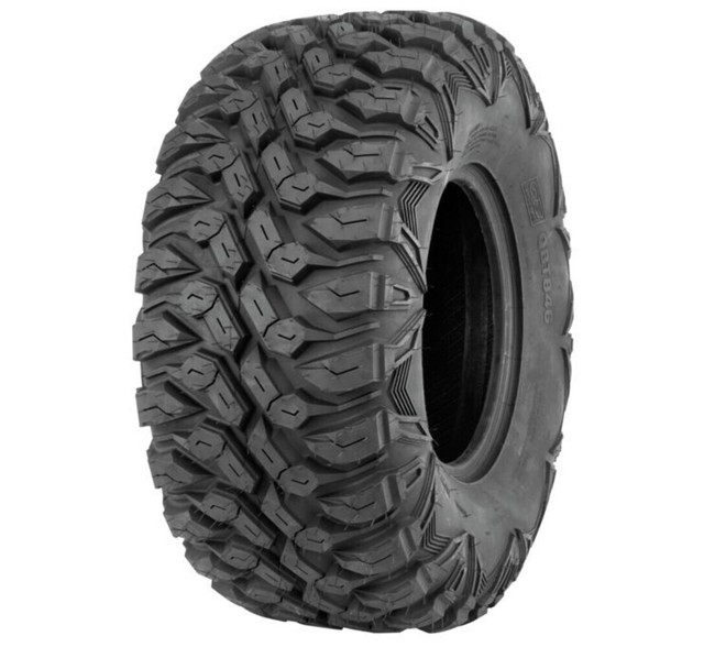 QuadBoss QBT846 ATV/UTV Tire - 27x9R14 Front/Rear, 8-Ply Radial, 3/4" Tread Depth, Built-in Rim Guard, For Intermediate To Hard Terrain