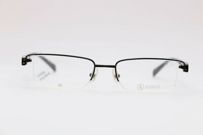 Herren Brille AIGLE AG-3030 3  Halbrand Schwarz 51[]18 Metall 