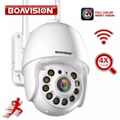 BOAVISION Motion tracking WiFi PTZ Speed Dome CCTV Camera 1080P Full HD Security IP IR Cam