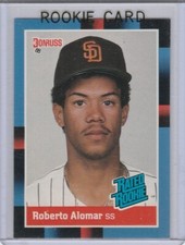 ROBERTO ALOMAR ROOKIE CARD 1988 Donruss Baseball RATED RC Padres Blue Jays HOFer