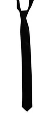1 BLUES BROTHERS TIE Black Skinny Thin Solid Necktie Slim Free Shipping NEW!