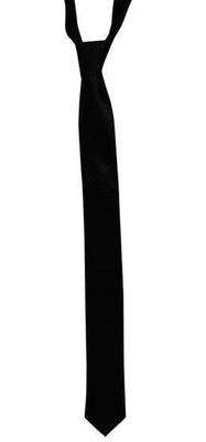 #ad 1 BLUES BROTHERS TIE Black Skinny Thin Solid Necktie Slim Free Shipping NEW $7.97