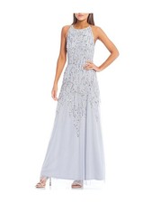 JUMP APPAREL Womens Gown Dress Light Blue Sleeveless Lined Juniors 910