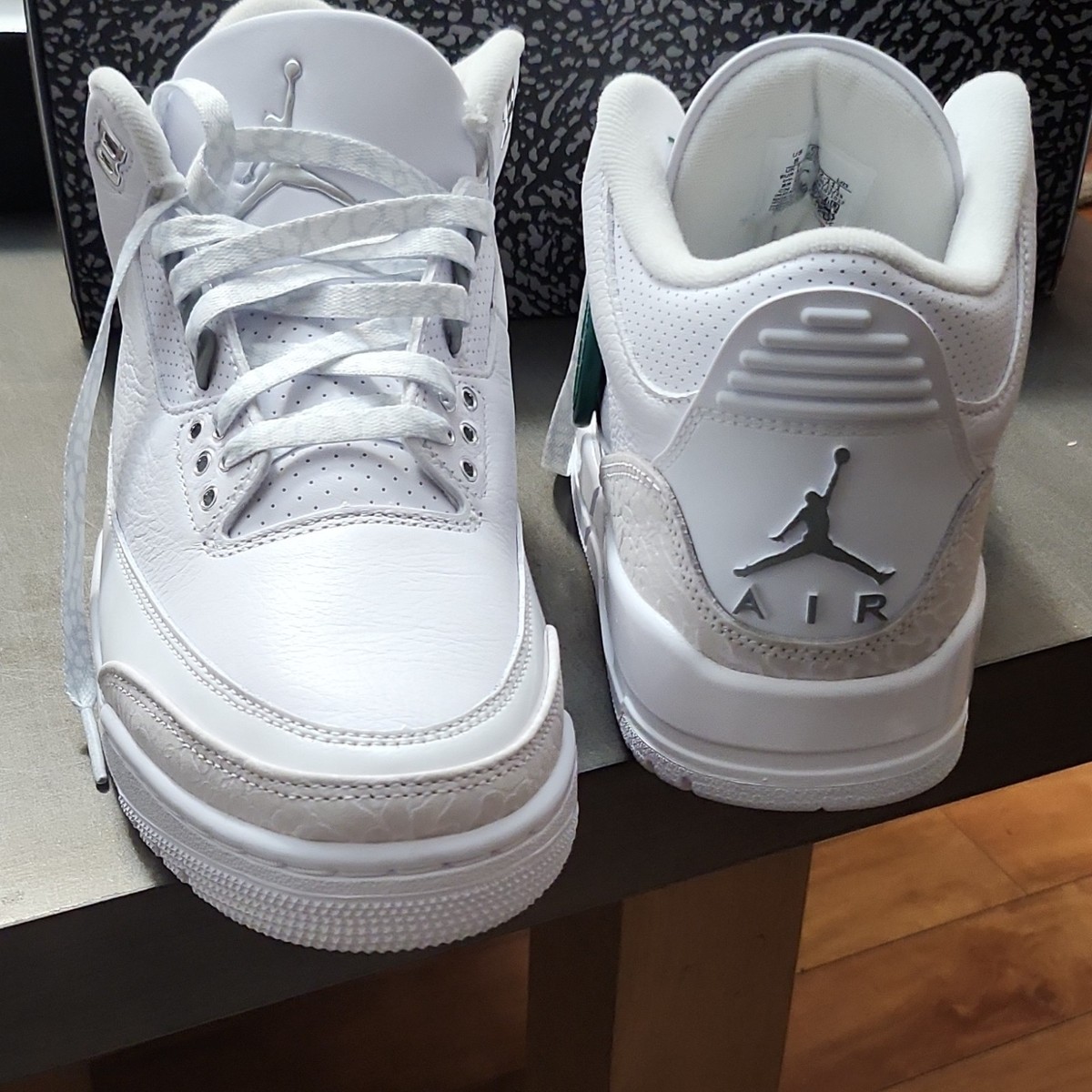 Jordan Air Jordan 3 Retro Triple White Leather Low Top Men's